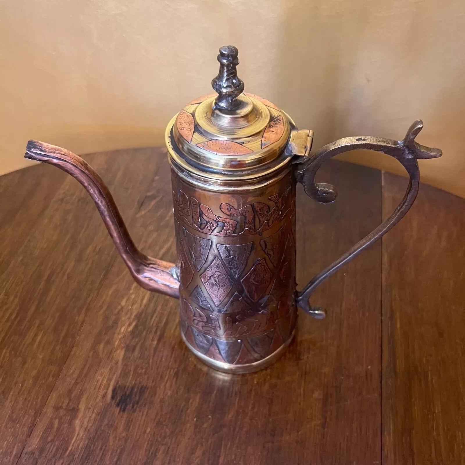 Antique Copper Brass Coffee Pot