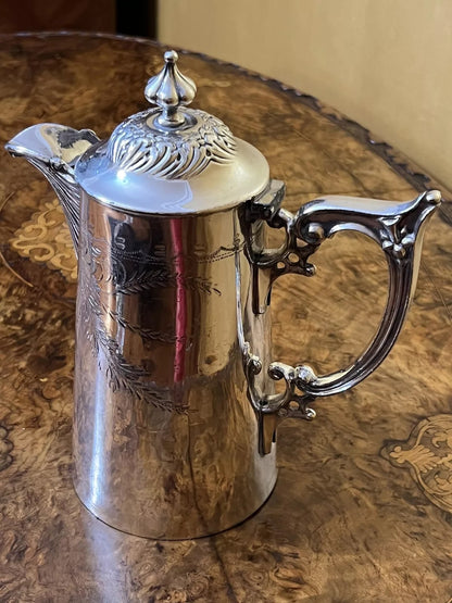 Antique English Silver Plated Coffee Pot