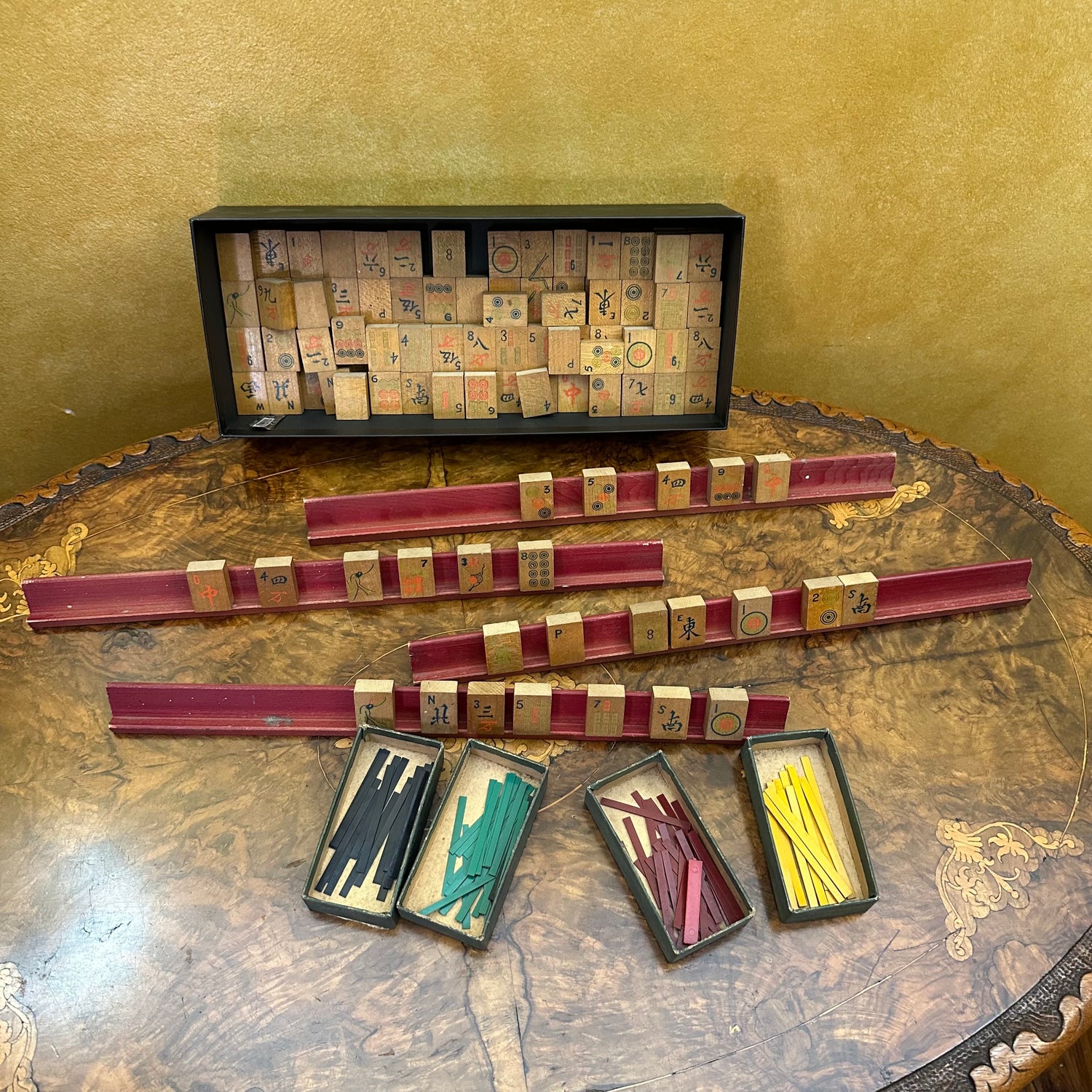 Antique Mahjong Set