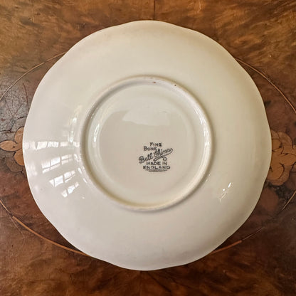 Bell China Red & Gold Print Saucer Plate 