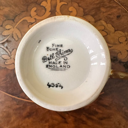 Bell China Red & Gold Print Tea Cup 