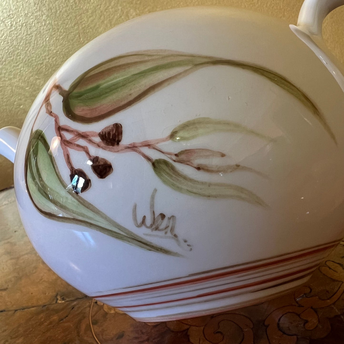 Ceramic Gum Leaves Print