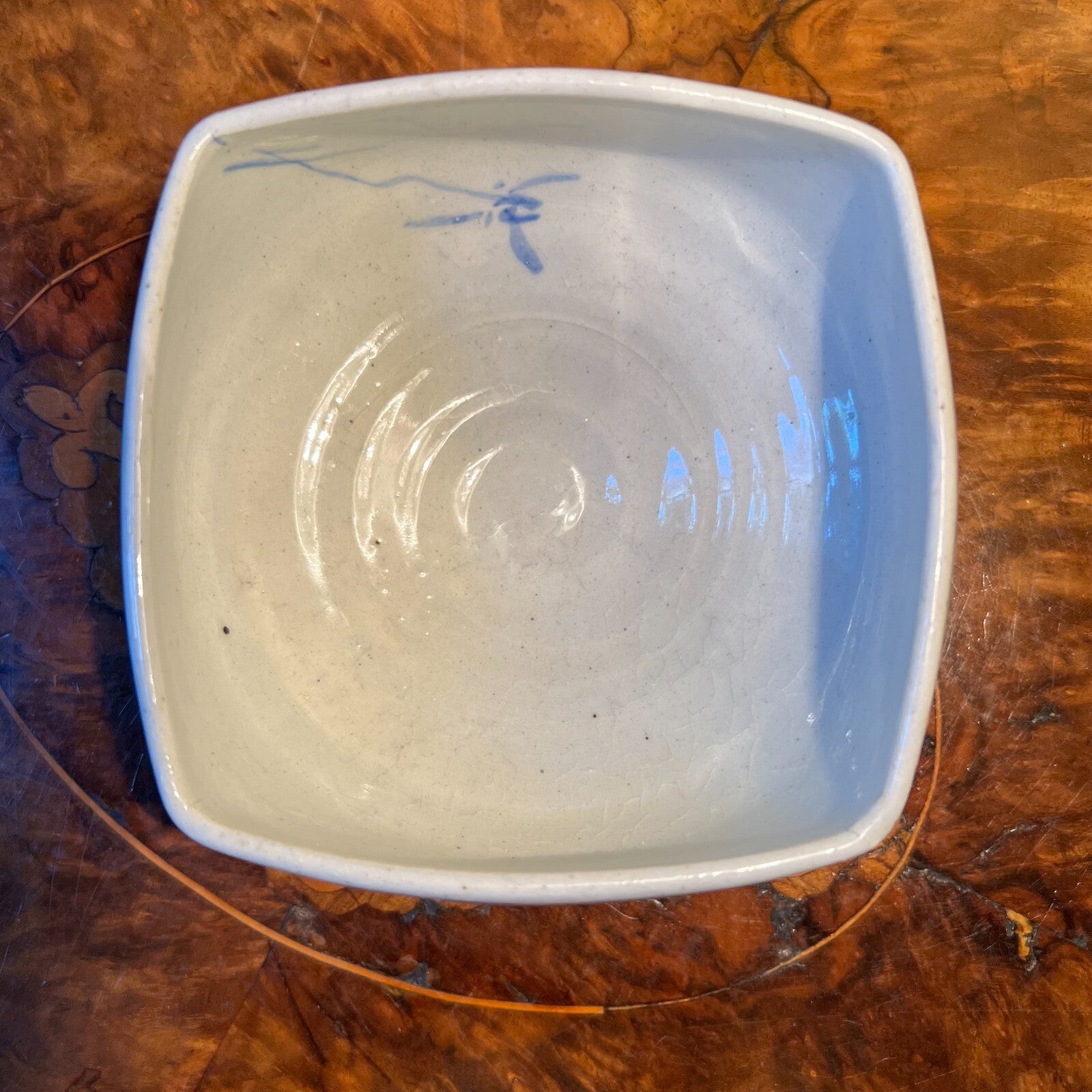 Chinese Porcelain Square Floral Print Bowls Pair