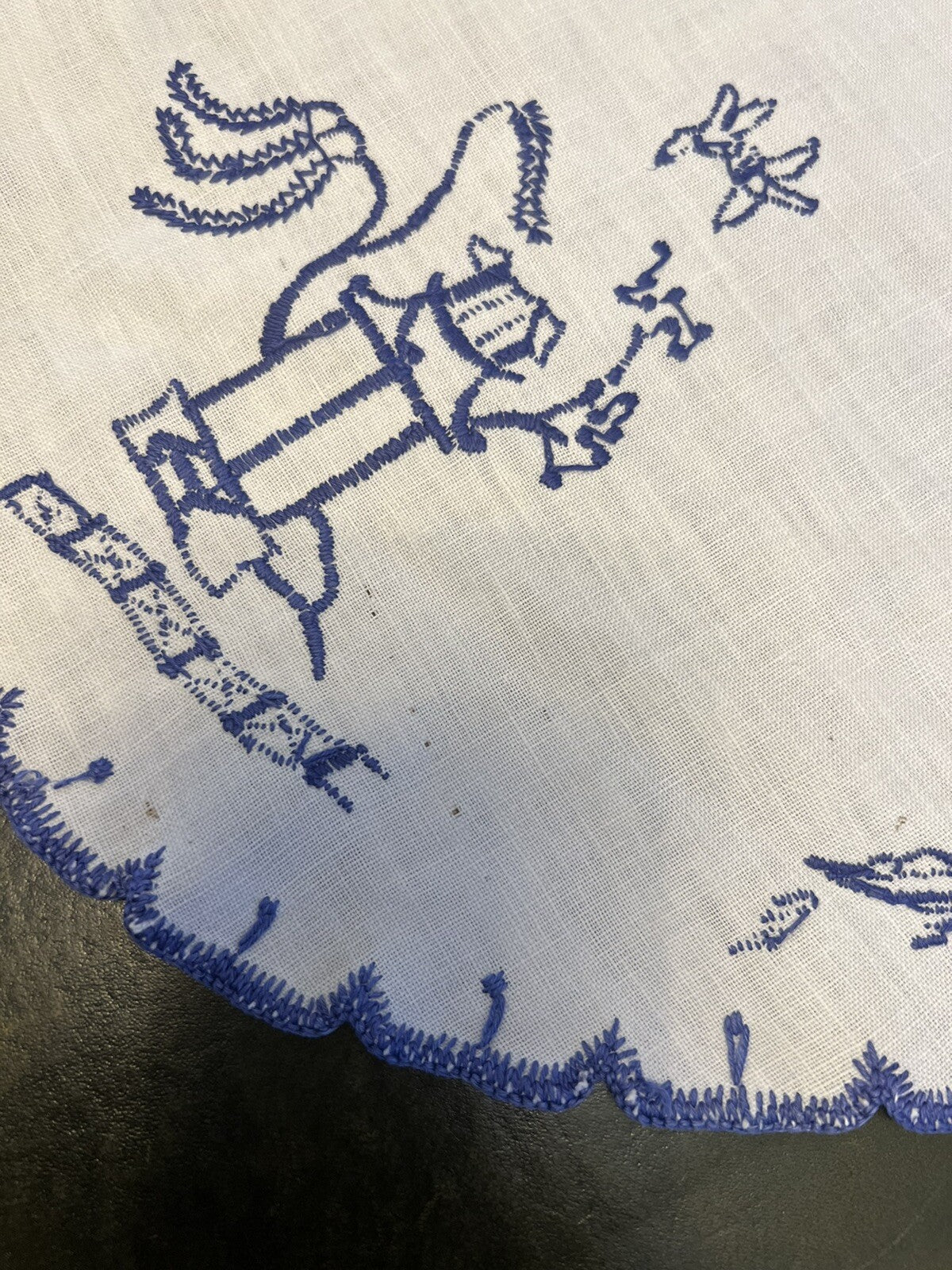 Cotton Oval Embroidery Doily 