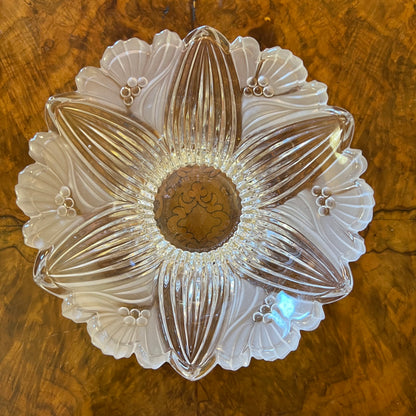 Crystal Flower Design Bowl Vintage