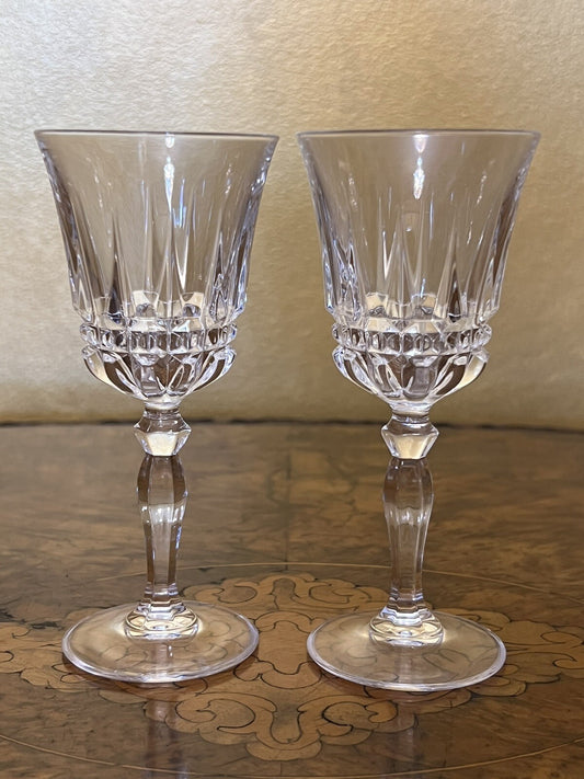 Crystal Port Sherry Glasses Pair 