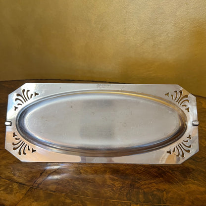 Cut Out Detail Silver Plated Tray 