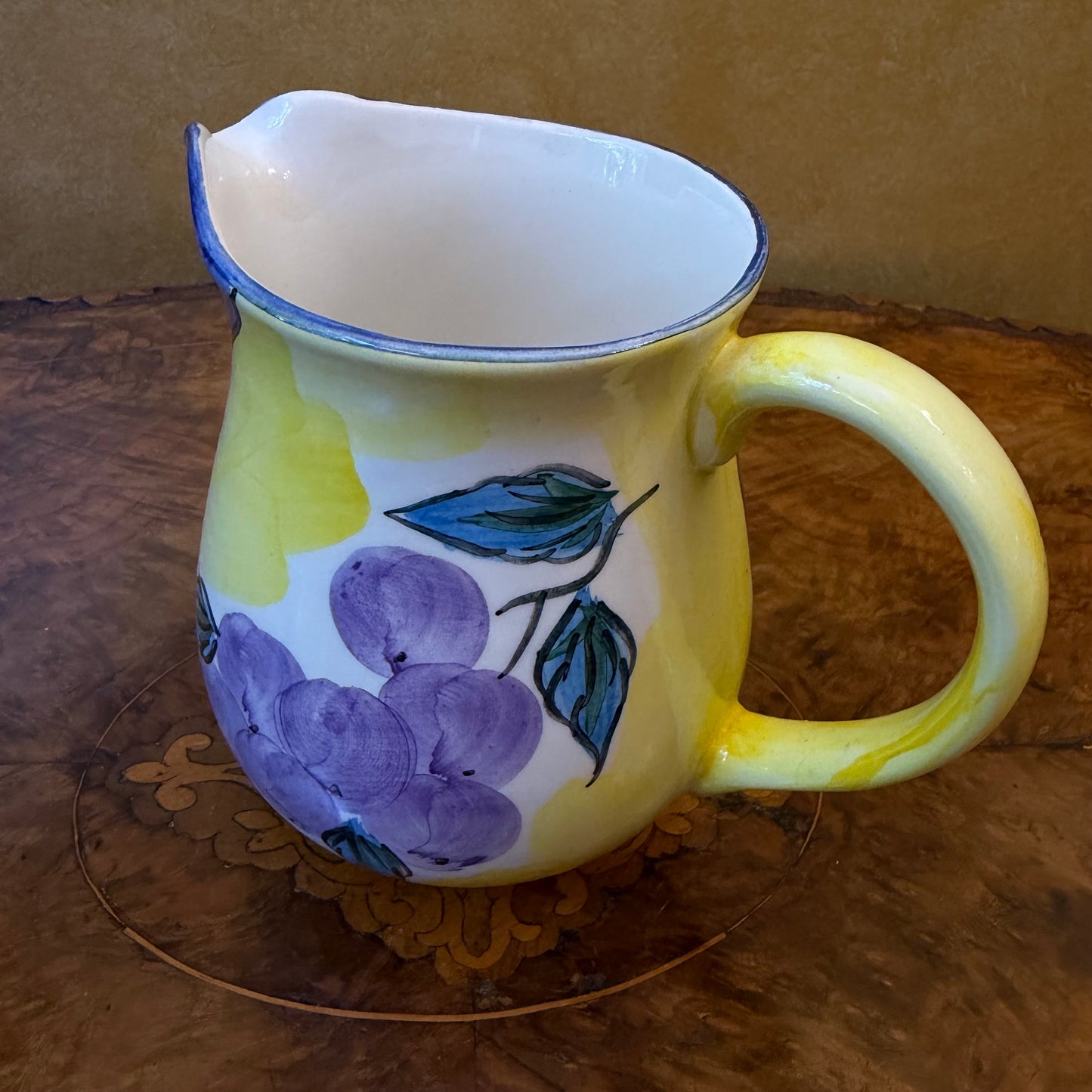 Dolce Vida Fruit Print Hand Painted Jug
