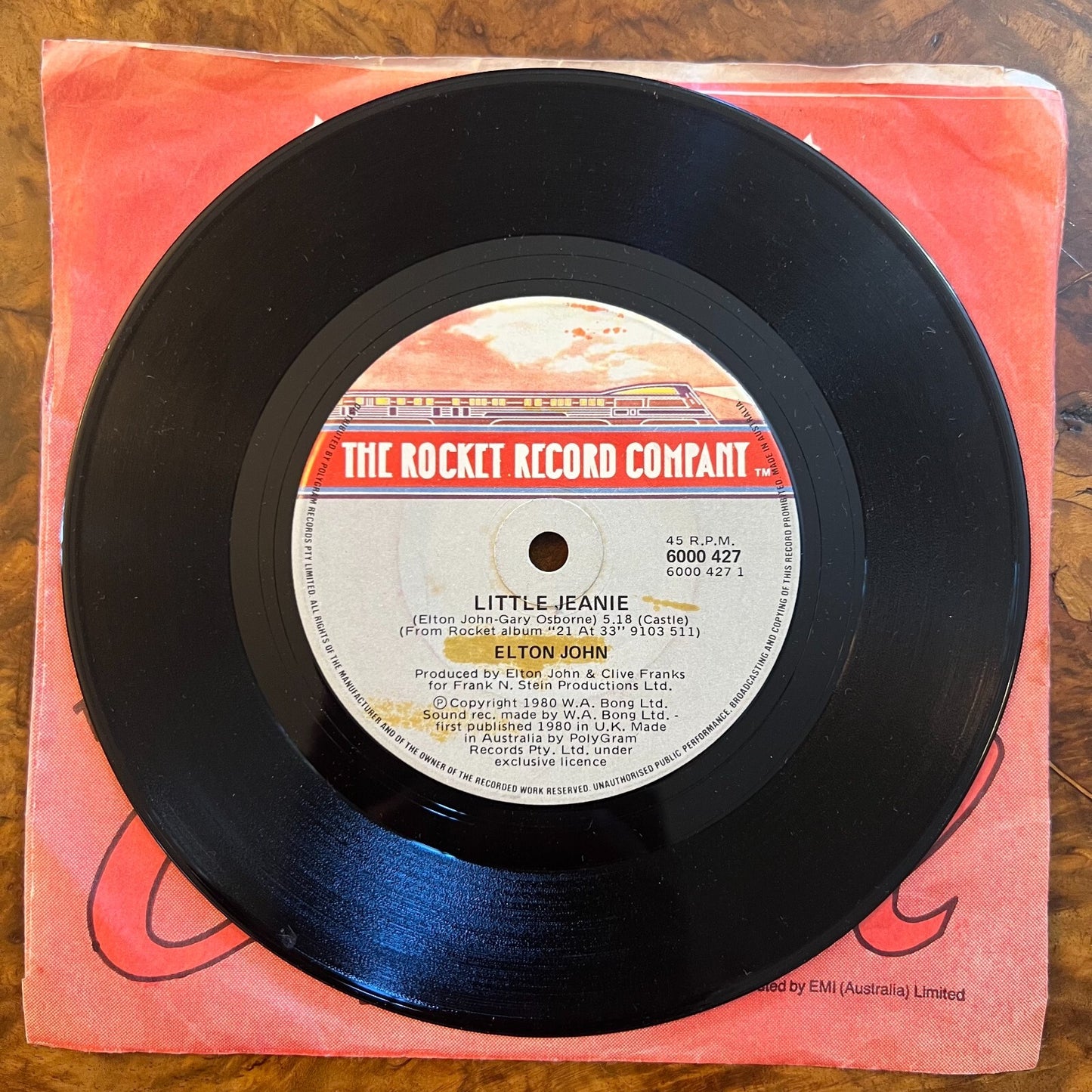 Elton John Conquer The Sun/ Little Jeanie Vinyl Record 
