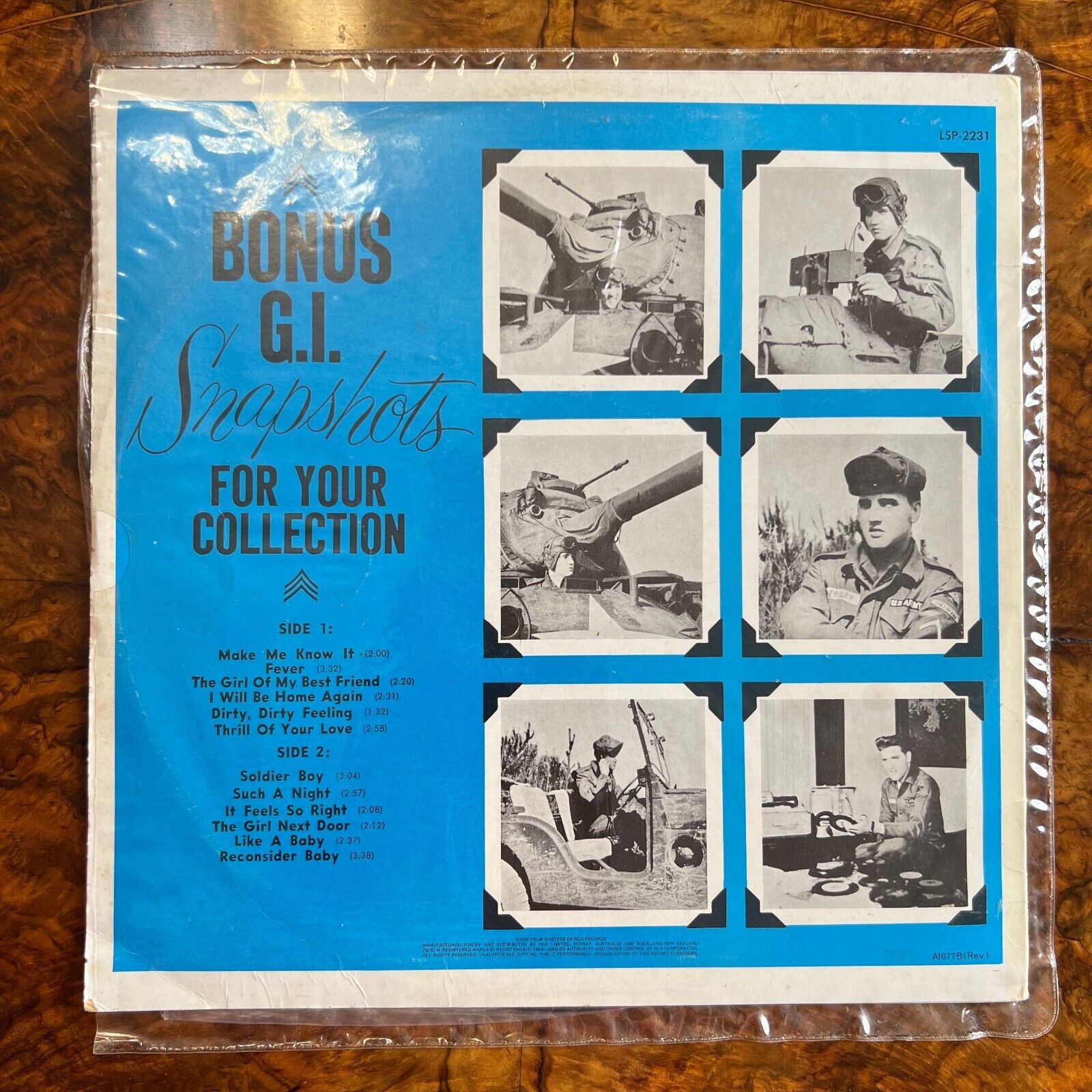 Elvis Presley Is Back Record 