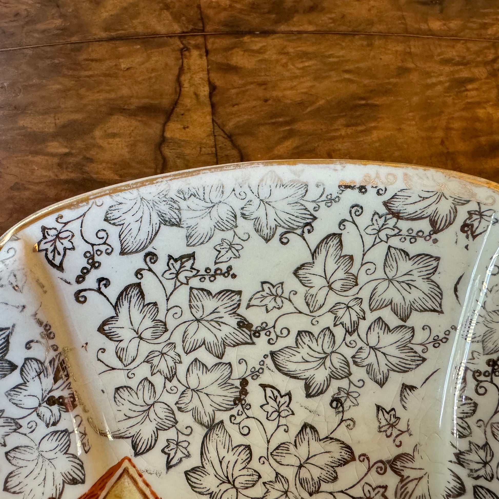 Empire Ware Gold Chintz Art Deco Dish