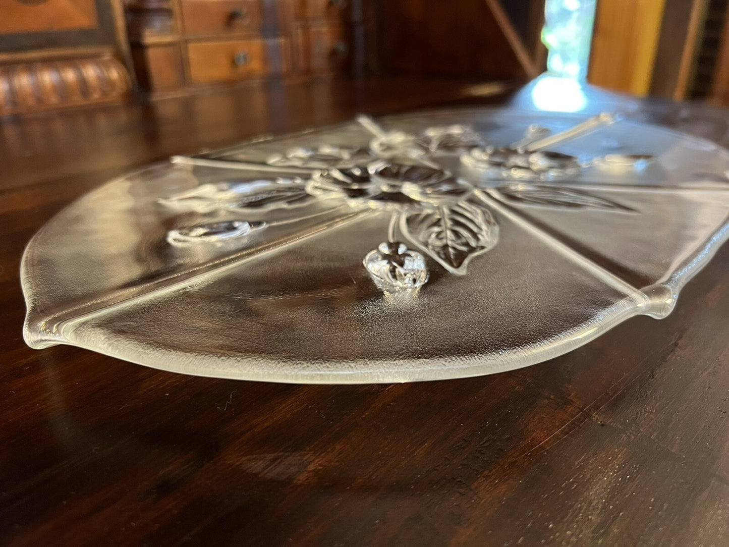 Floral Glass Detail Platter 