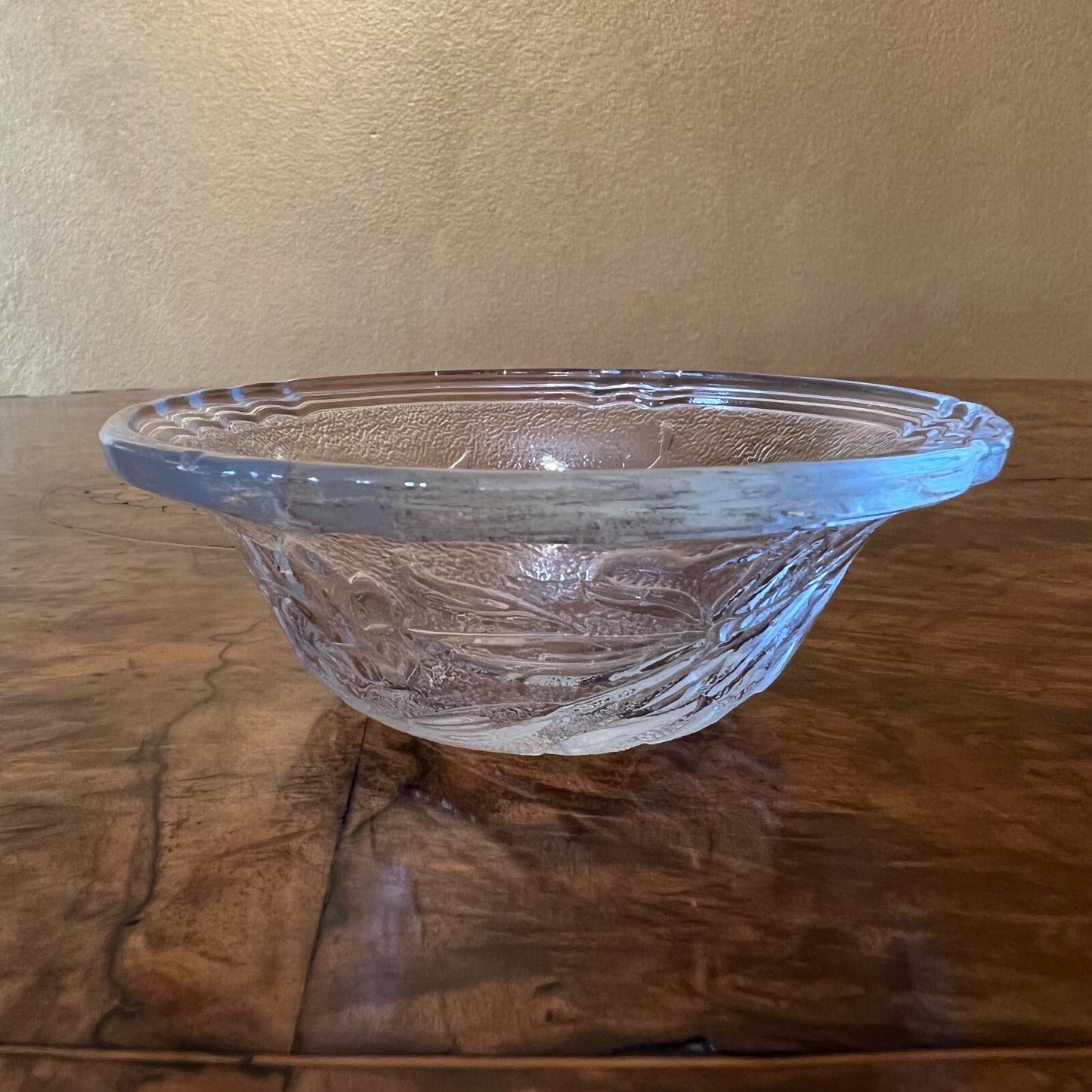 Glass Floral Design Dessert Bowls