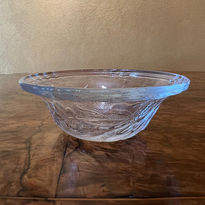 Glass Floral Design Dessert Bowls