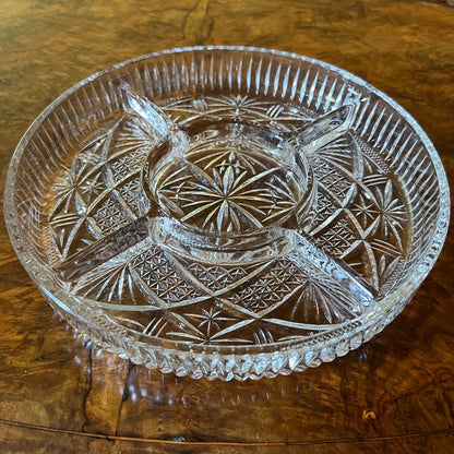 Glass Serving Divider Platter Holder 
