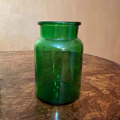 Green Glass Apothecary Jar