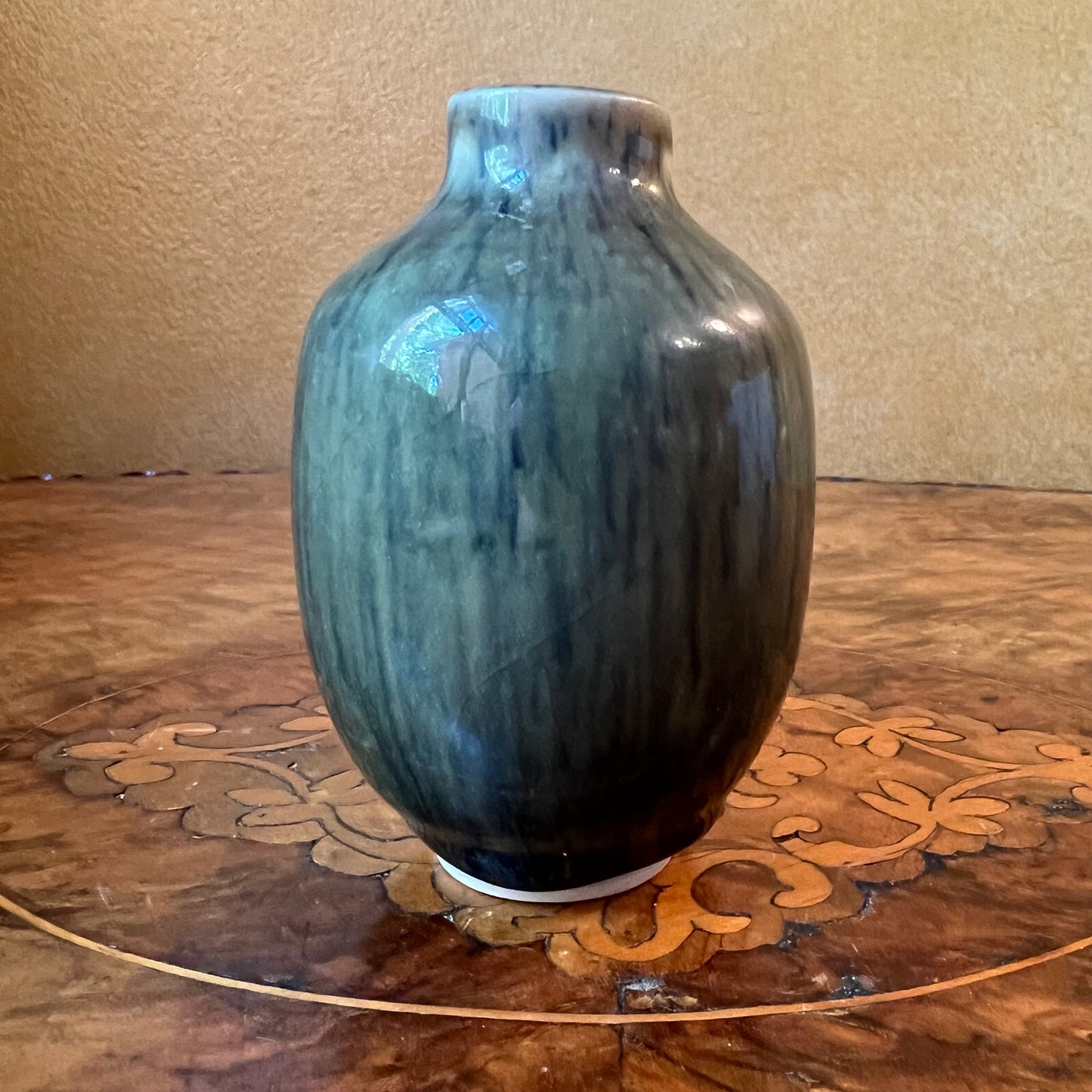Grey blue pottery vase