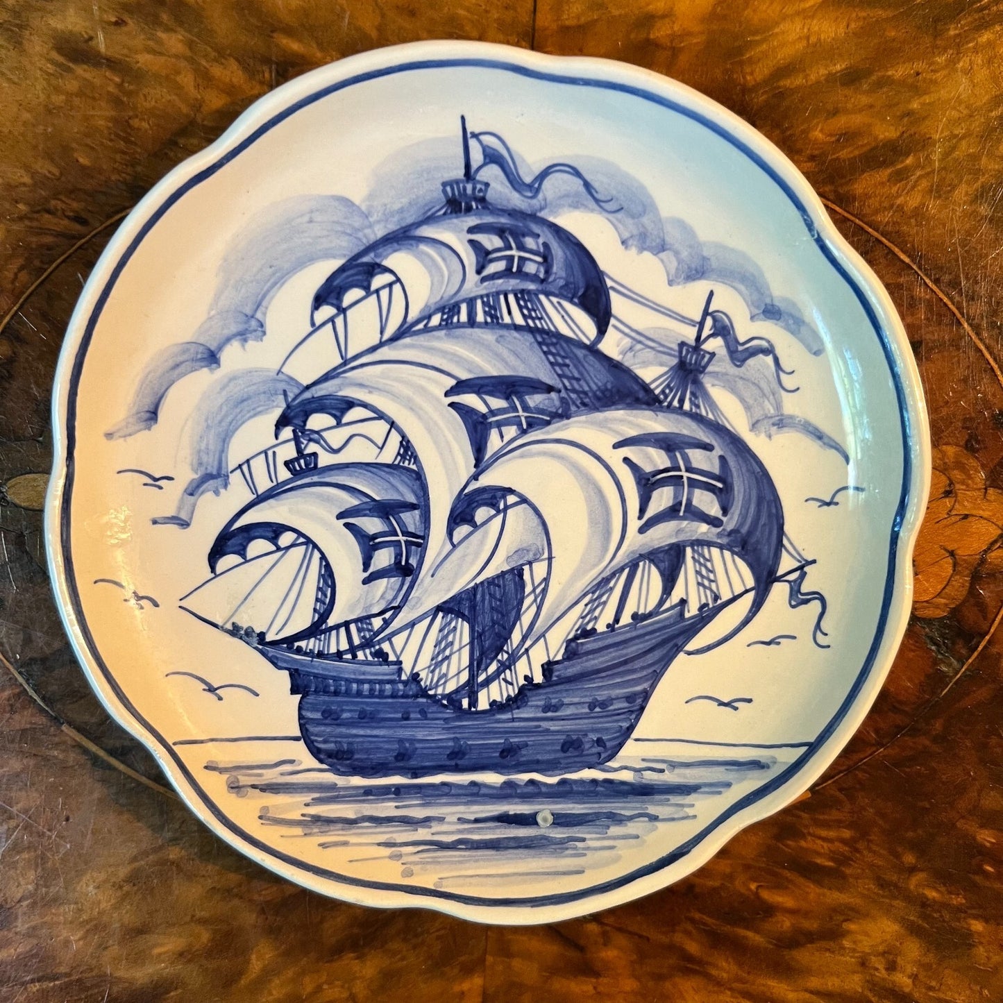 Hand Painted Portugal Ship Small Plate/Dish 