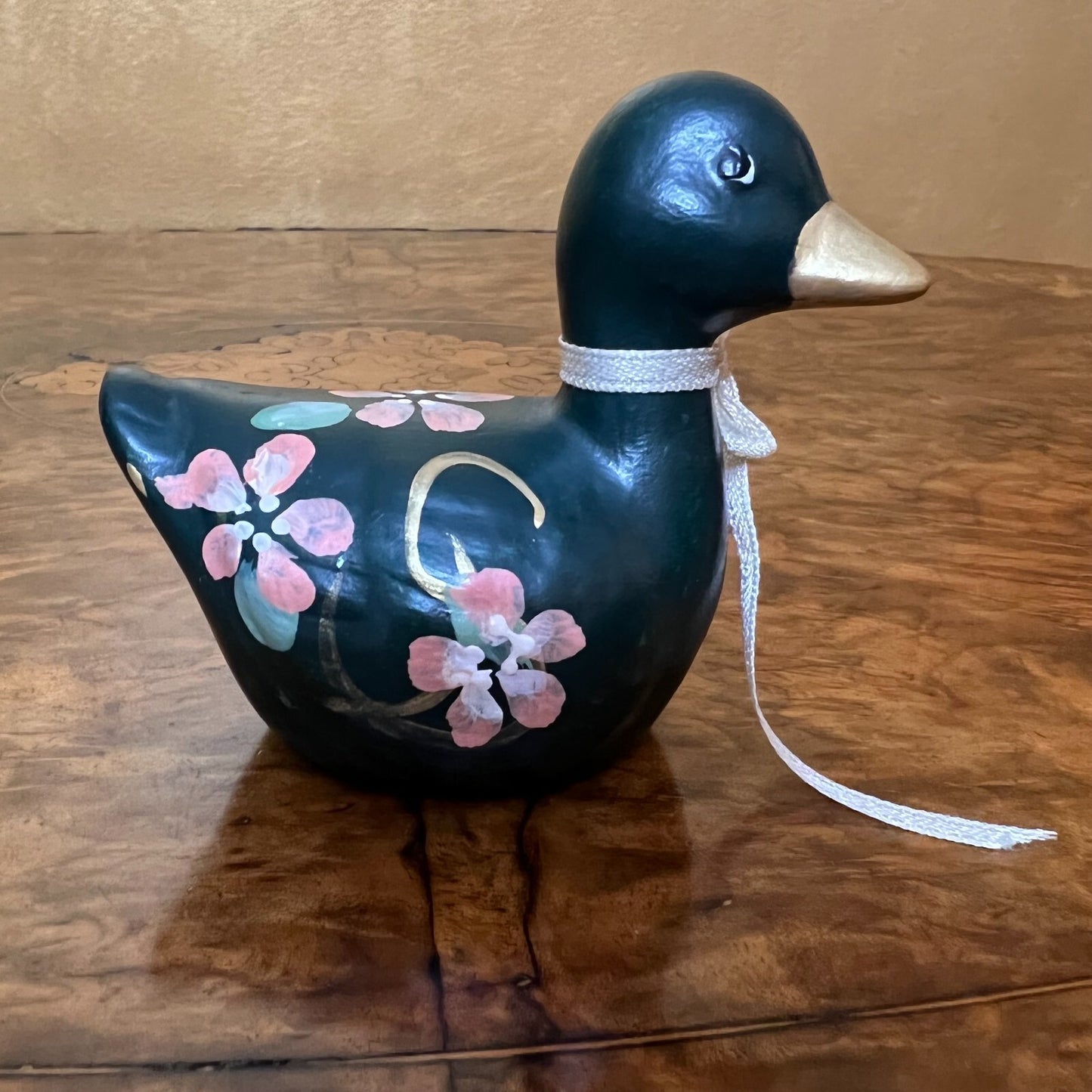 Hand Painted Wooden Duck 