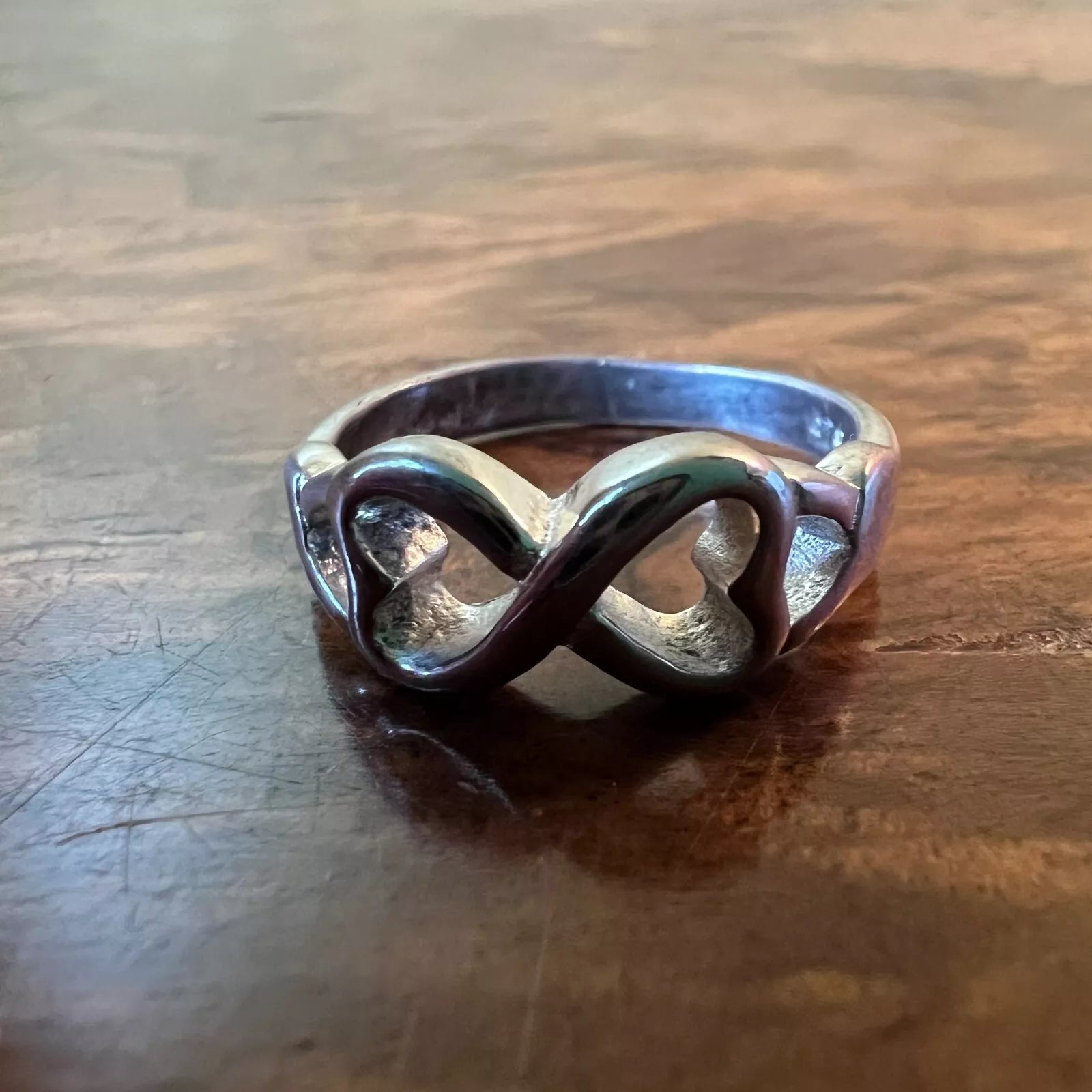 Heart Infinity Sterling Silver Ring Size 9