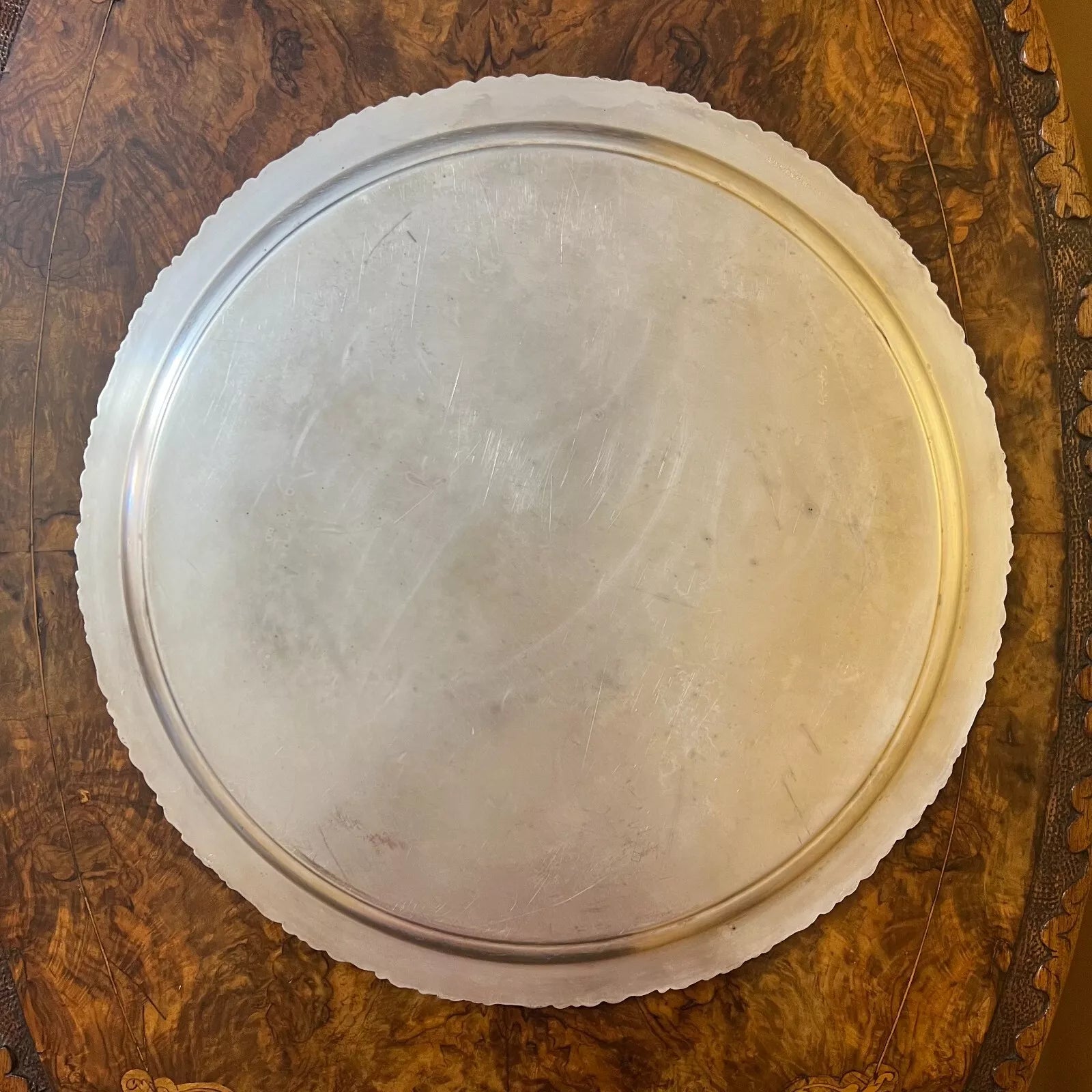 Hecworth Silver Plated Large Round Tray