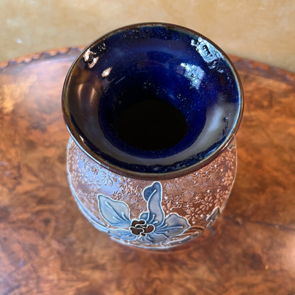 Antique Royal Lambeth Ceramic Floral Vase