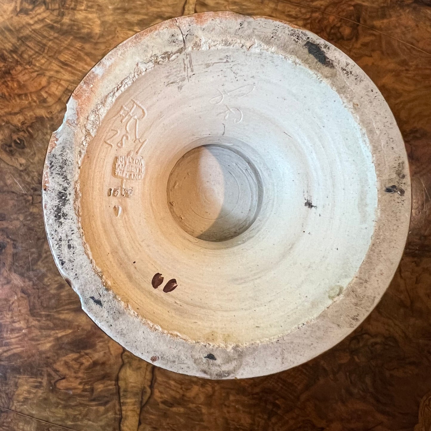 Antique Royal Lambeth Ceramic Floral Vase