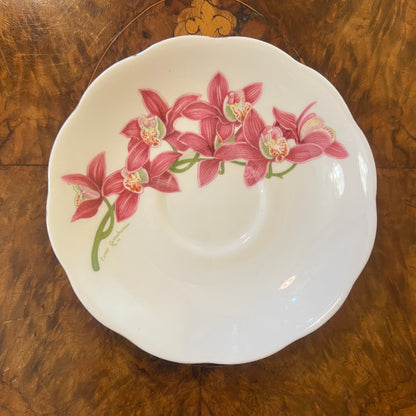 Vintage Roslyn Orchids of Merit Saucer
