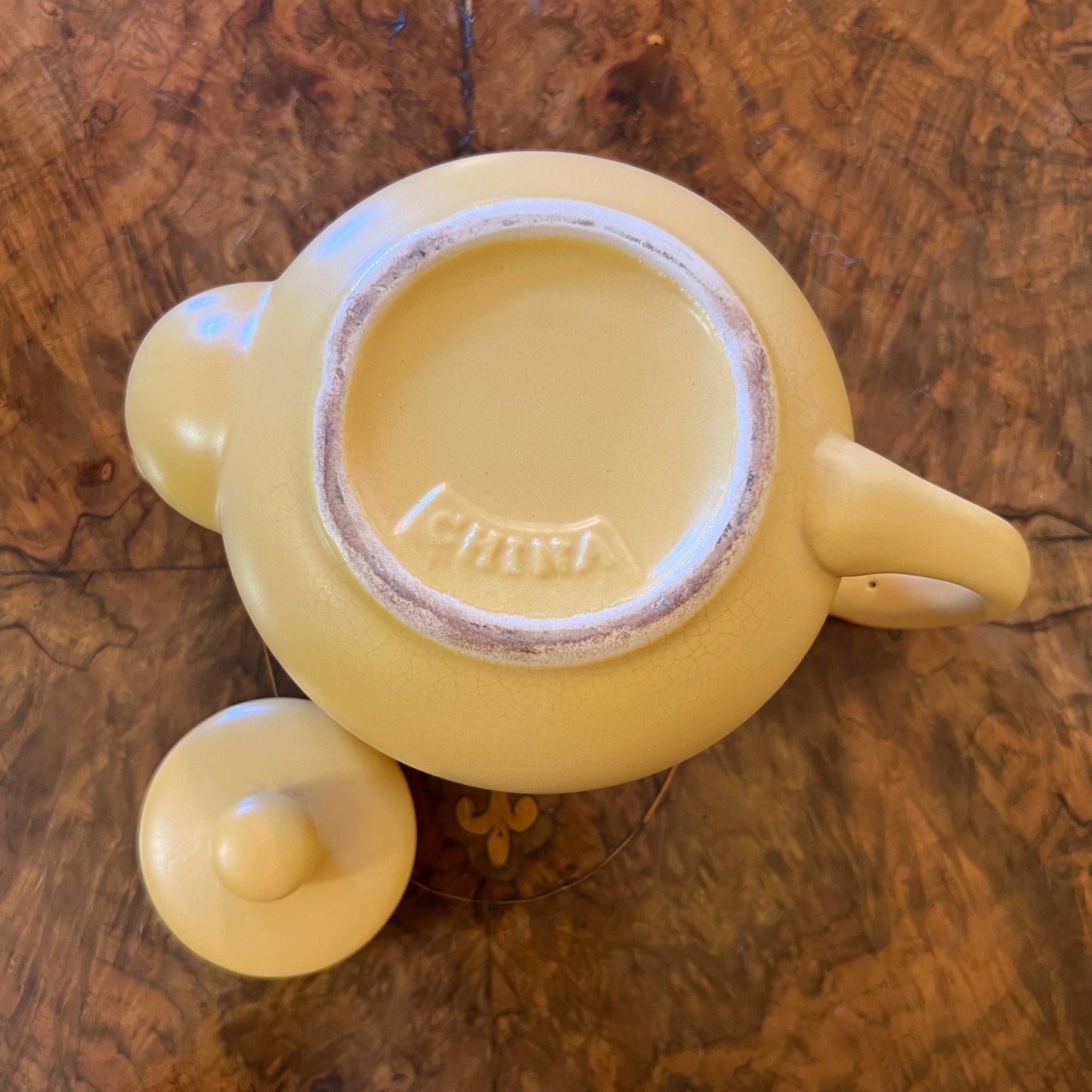 Vintage Yellow Tea Pot