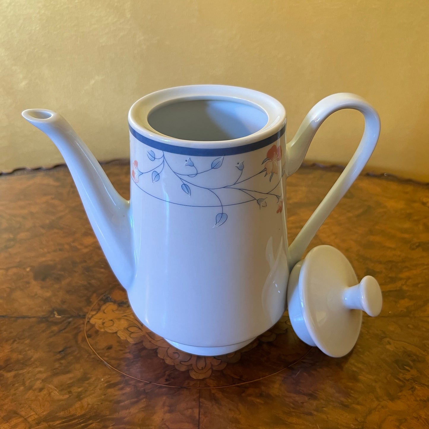 Blue Floral China Coffee Pot