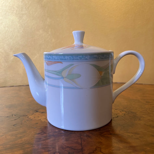 Vintage Hannah Series Bird of Paradise & Lily Design Kyoto Tea Pot