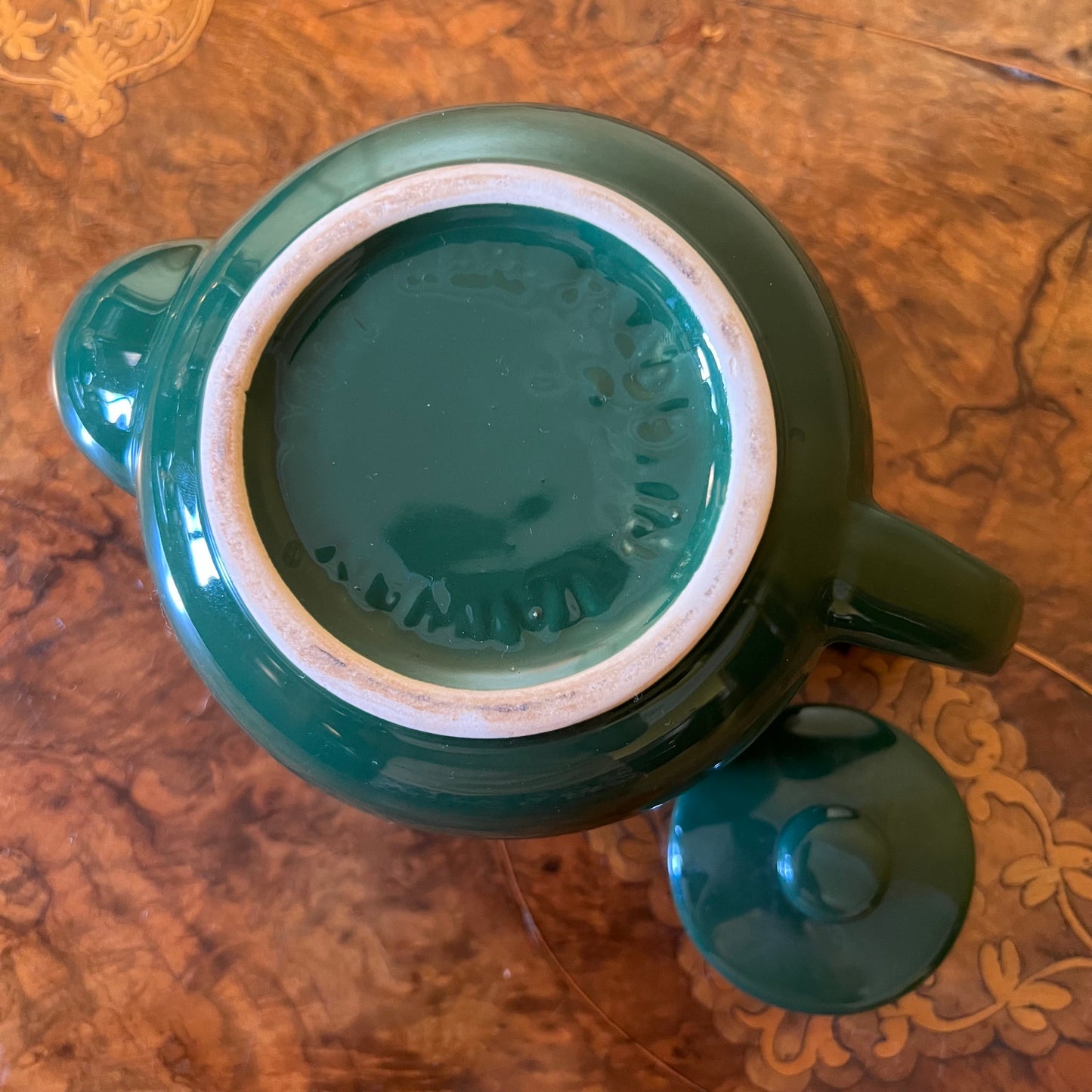 Vintage Dark Green Tea Pot