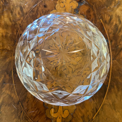 Vintage Round Crystal Trinket Box
