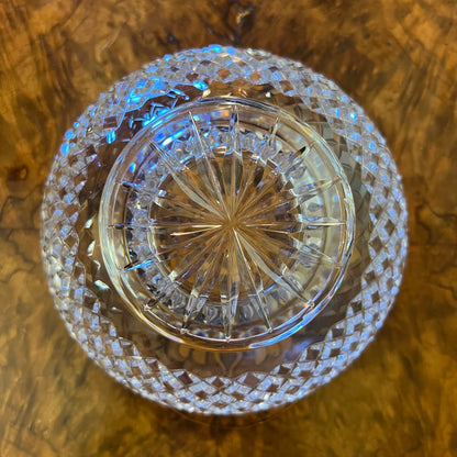 Vintage Crystal Diamond Cut Bowl