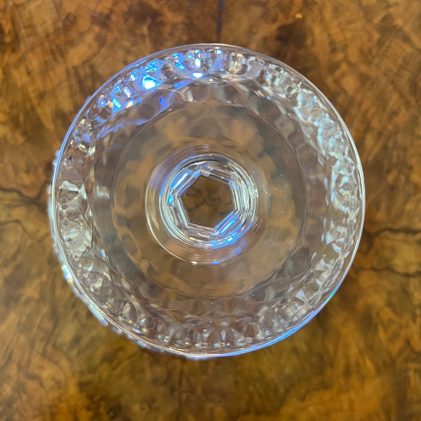 Vintage Crystal Bowl On Stand