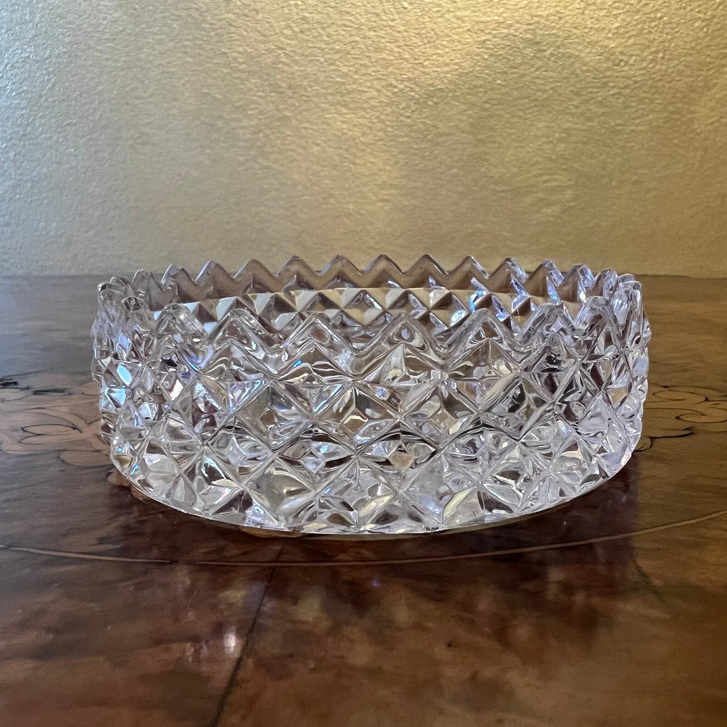 Vintage The European Collection Crystal Small Dish/Ashtray