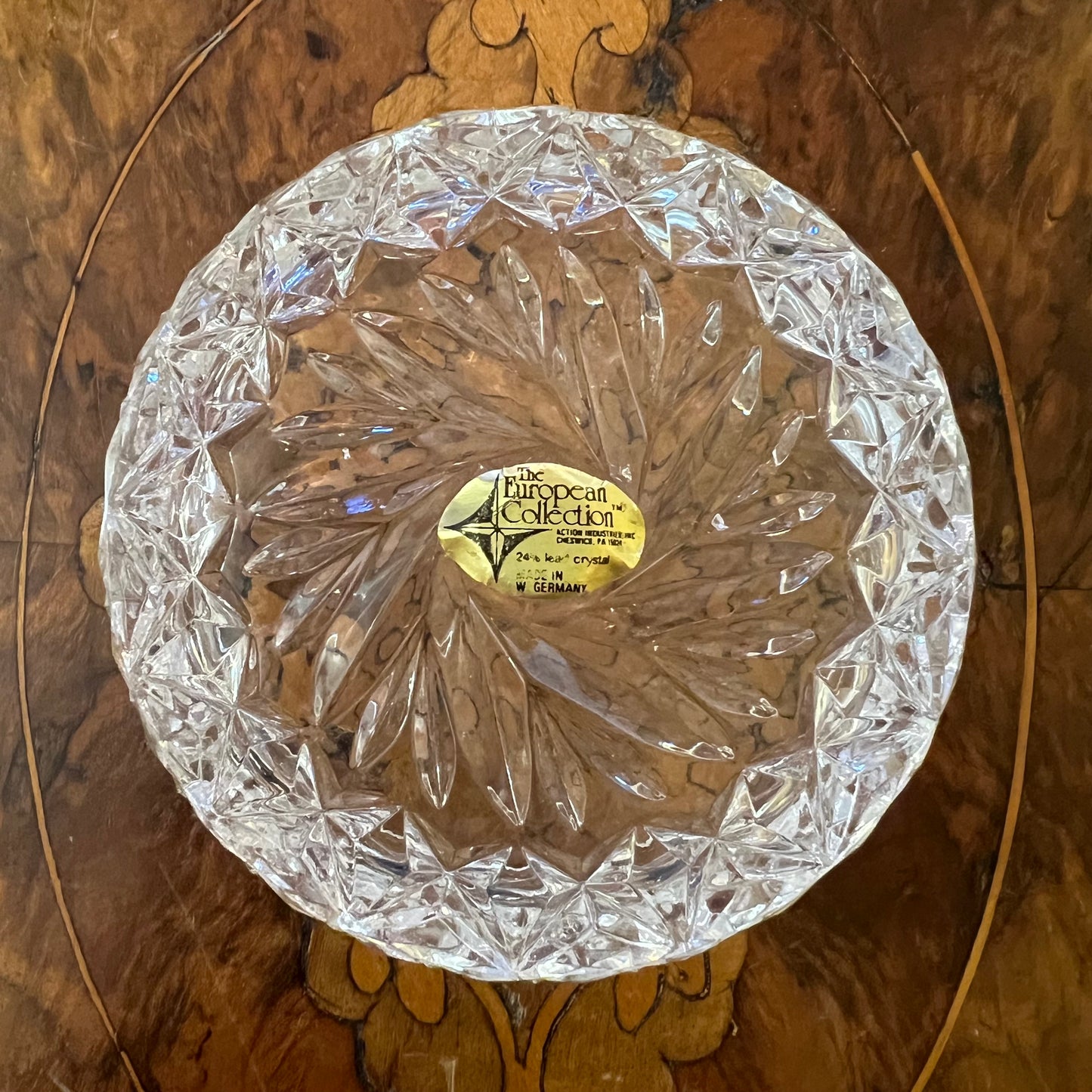 Vintage The European Collection Crystal Small Dish/Ashtray