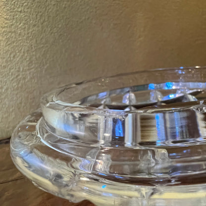 Vintage Crystal Round Trinket Dish