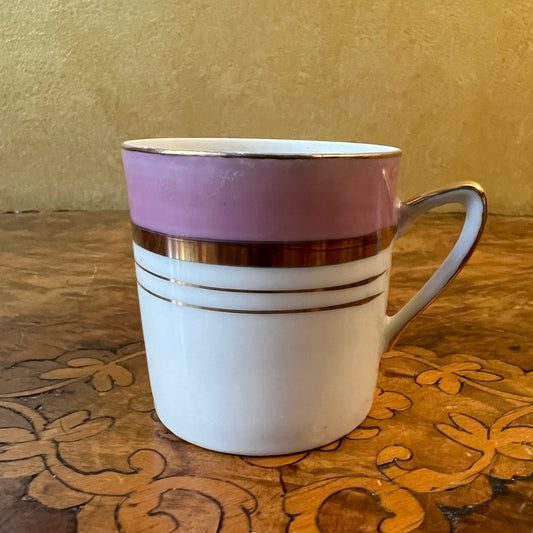 Vintage Japanese Pink Gold Coffee Cup