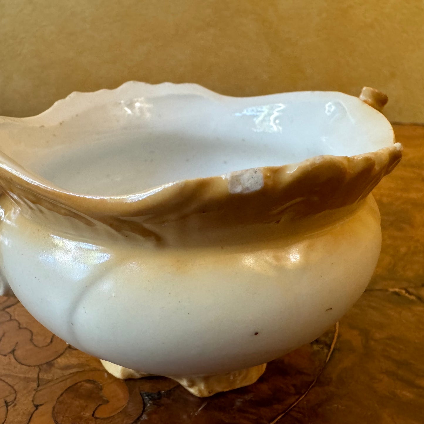 Vintage Floral Bowl With Handles