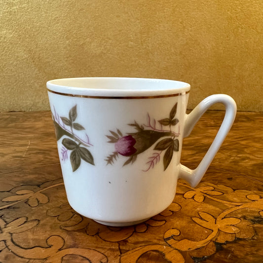 Vintage Lucent Floral Coffee Cup