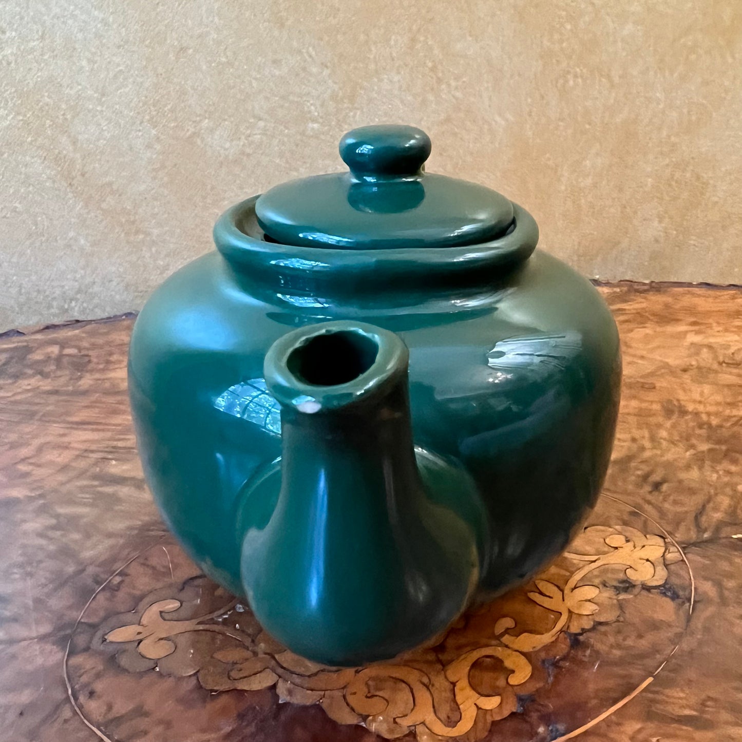 Vintage Dark Green Tea Pot
