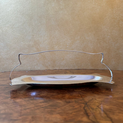 Vintage Silver Plated Tray With Handle