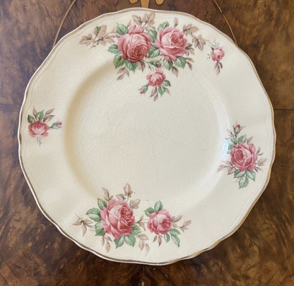 J & G Meakin Rose Print Set Side Plate