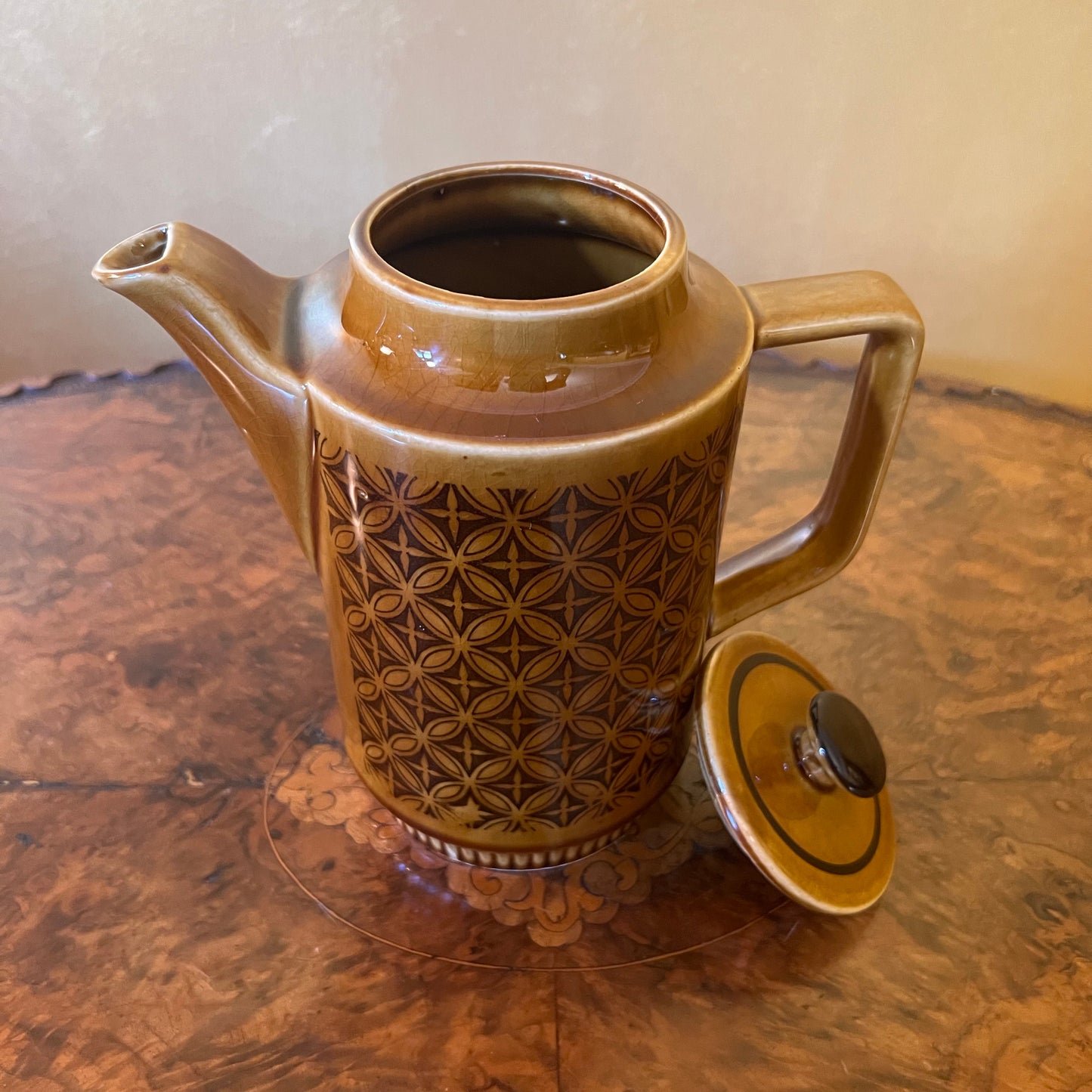Japanese 1970s Brown Circle Coffee Pot