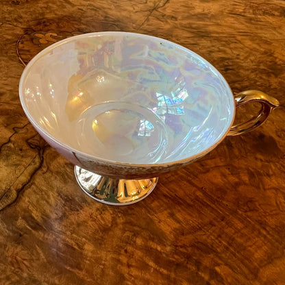 Japanese Pink Floral Lusterware Cup