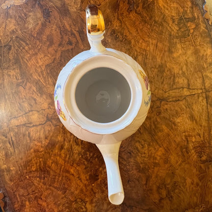 LC Bernadotte Floral Gold Trim Tea Pot 