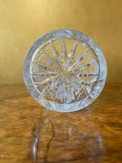 Large Crystal Cut Vase 