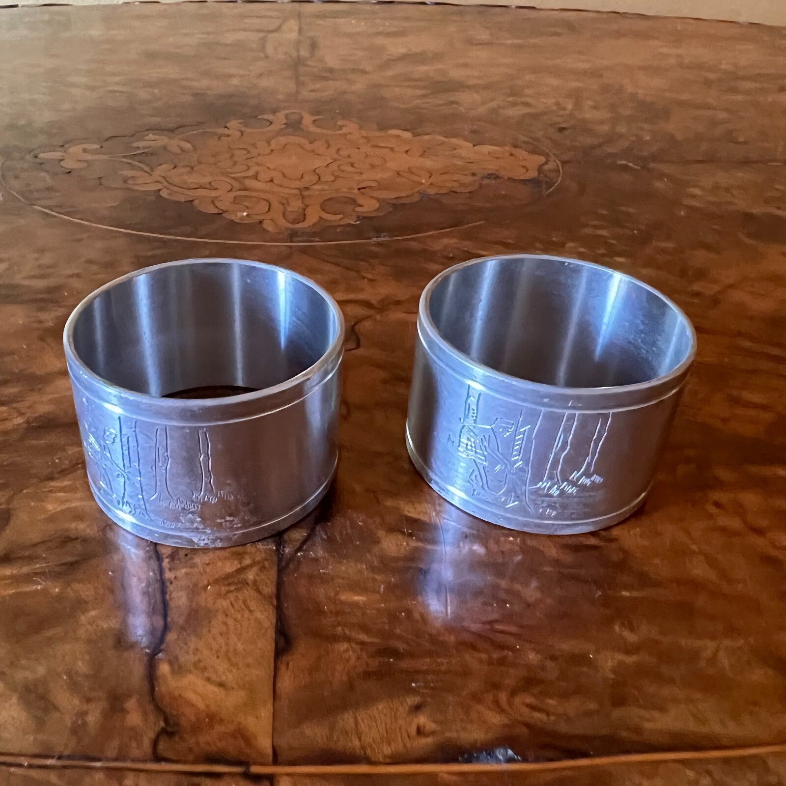 Metal Napkin Rings Pair 