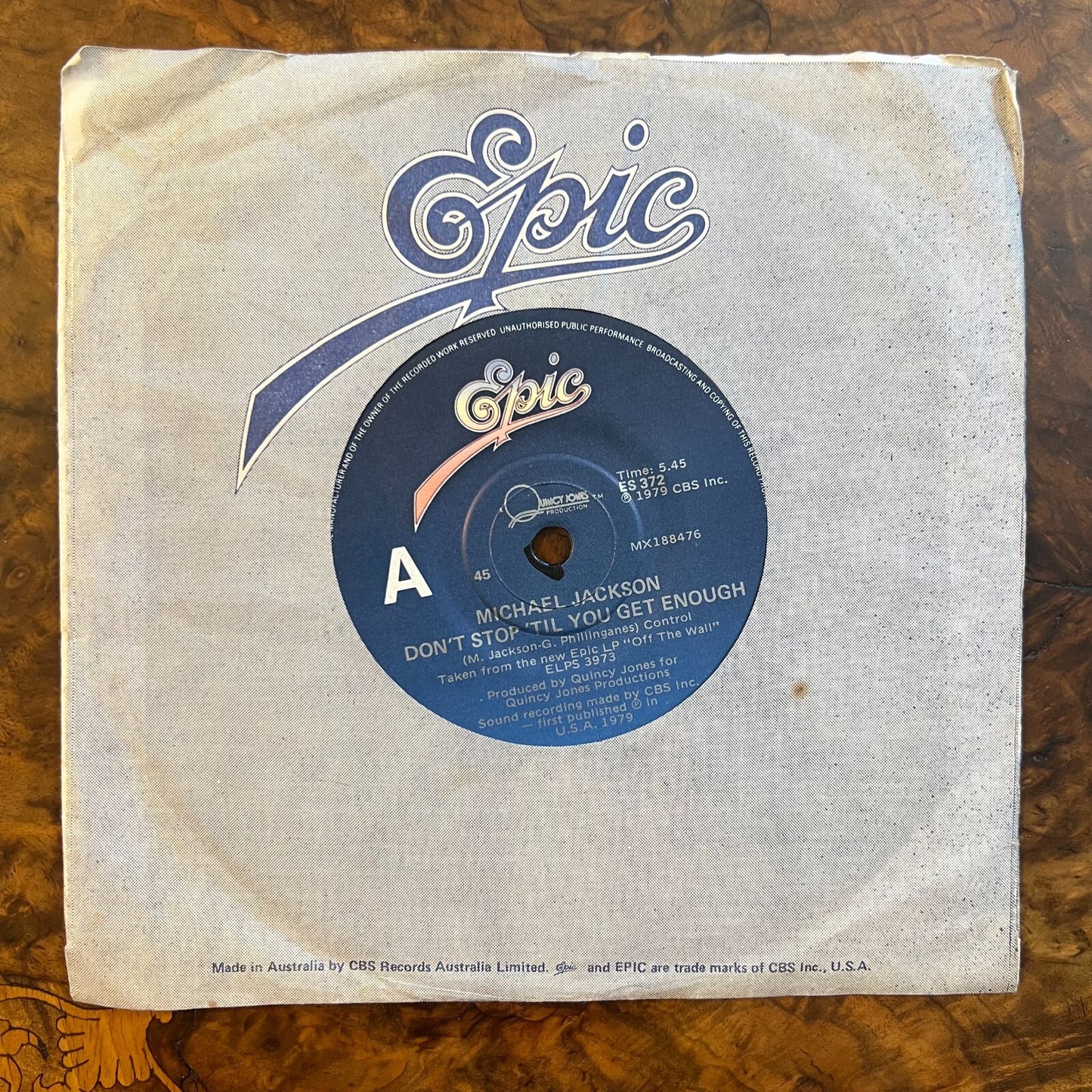 Michael Jackson I can't Help It/ Don't Stop Til You Get Enough Record